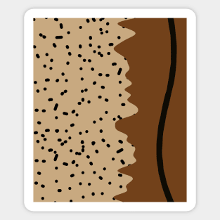 Warm Toned Dots Boho Abstract Shapes  Design Sticker